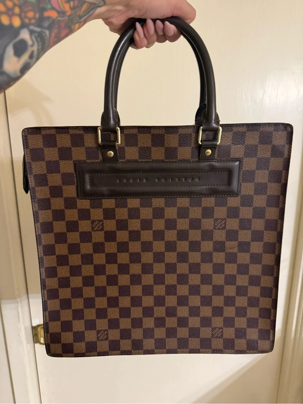 Louis Vuitton Brown Damier Ebene Canvas Men's Briefcase Tote